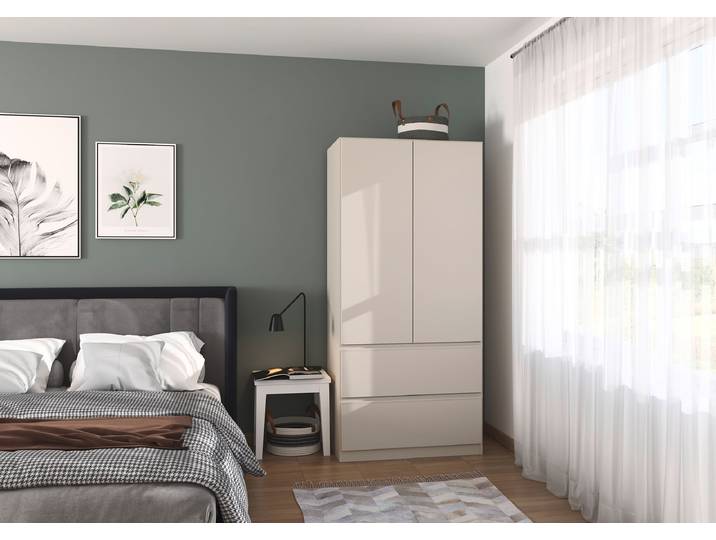 Drehtürenschrank Costa 91cm Beige/Kaschmir Basic