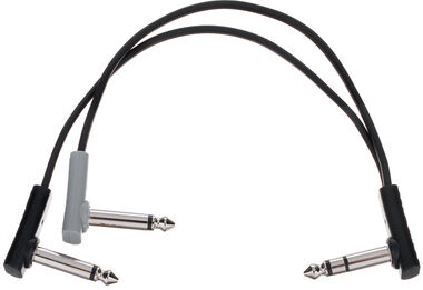 Rockboard Flat Patch Y-Splitter Cable 20 Schwarz