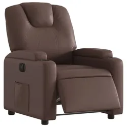 vidaXL Elektrischer Relaxsessel Braun Kunstleder