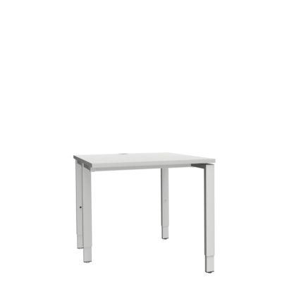 Schäfer Shop Genius Schreibtisch MODENA FLEX, 4-Fuß-Rechteckrohr, einseitig, B 800 mm, lichtgrau