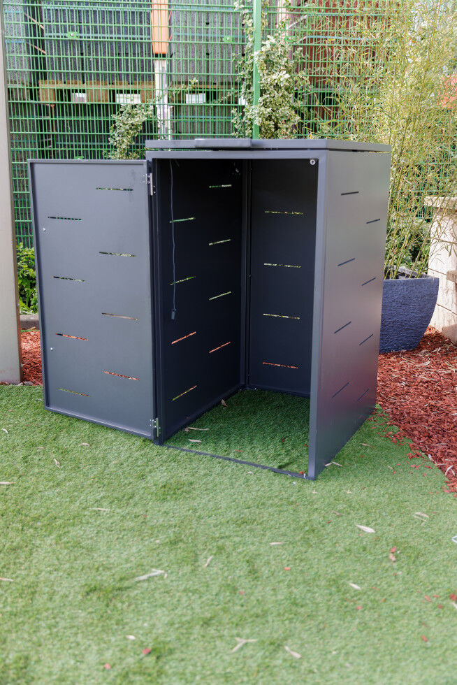 TrendLine Mülltonnenbox 67 x 81,5 x 116 cm, Metall