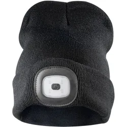LED-Beanie leuchtend, schwarz, mit starkem LED-Licht – Zuverlässige Wintermütze für maximale Sicherheit im Dunkeln