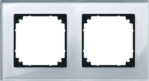 Merten 2fach Rahmen Abdeckung M-Plan, System M Silber 489260 1St.