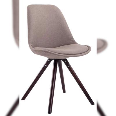CLP Besucherstuhl Toulouse Stoff Rund taupe/cappuccino