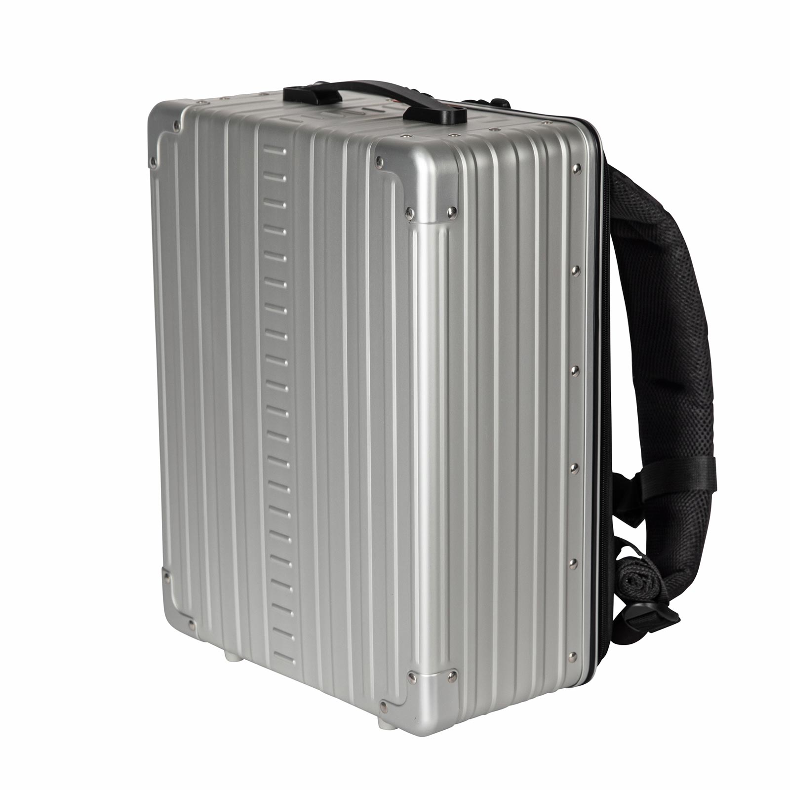 ALEON Aluminium-Hybrid Rucksack, 42x31x17 cm, Aluminium Backpack 17", Platinum