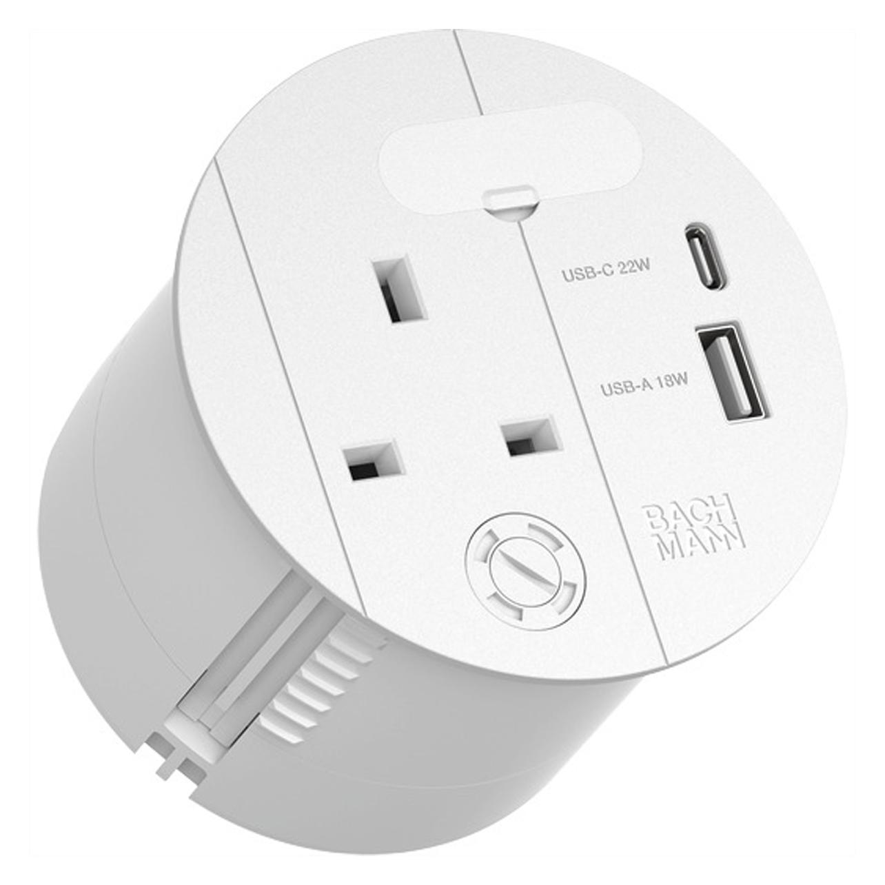 Bachmann LOOP IN CHARGE 1xUK 1xUSB A/C (938.305)