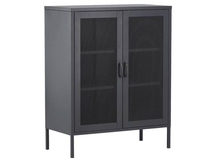Livetastic Sideboard, Schwarz, Metall, 80x101.5x40 cm, stehend, Wohnzimmer, Kommoden & Sideboards, Sideboards