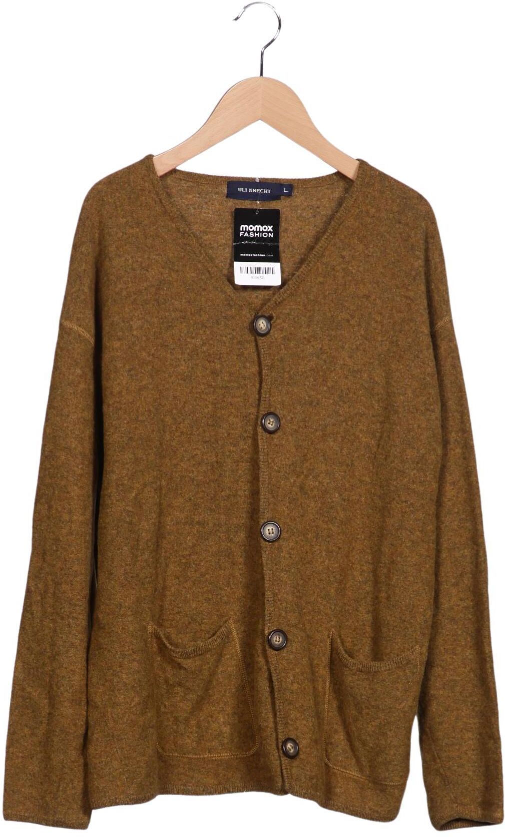 Uli Knecht Damen Strickjacke, Braun, Gr. L, Schurwolle - Second Hand