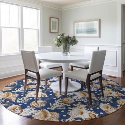 Addison Rugs Premium Washable Super Soft Coastal Seashells Mayfield Rug