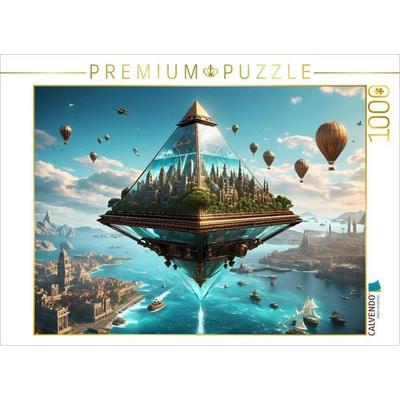 CALVENDO Puzzle Steampunk - fliegende Glaspyramide | 1000 Teile Lege-Größe 64x48cm Foto-Puzzle für glückliche Stunden, Sonstige von , Calvendo Puzzle