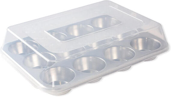 Nordic Ware Naturals Aluminium Muffin Pan with High Lid