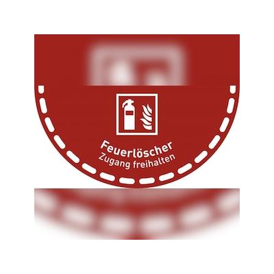 Fußbodenaufkleber Feuerlöscher..., Folie, rutschhemmend, 900x450 mm
