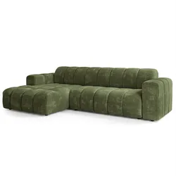 ECKSOFA SETIA LM L-S Grün Chenille