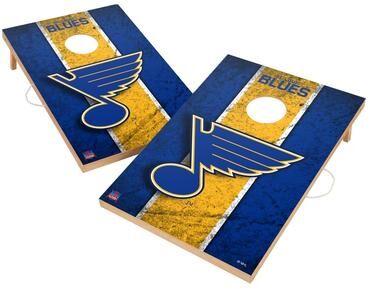 Skip's Garage Vintage St. Louis Blues NHL Regulation 2x4 Cornhole Set