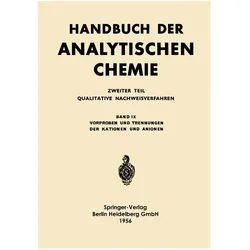 Vorproben und Trennungen der Kationen und Anionen, Fachbücher