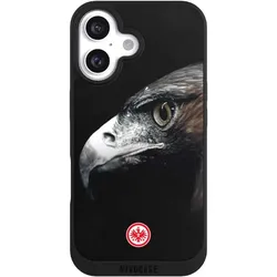 Nivocase Handyhülle für Apple iPhone 16 Hülle NIVOpure Case Schwarz Europameisterschaft Eintracht Frankfurt (Apple iPhone 16), Smartphone Hülle, Schwarz