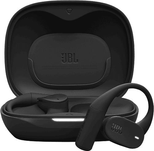 Auriculares conducción de aire - JBL Sense Lite, Autonomía 32 h, IP54, OpenSound, 4 micrófonos, Negro