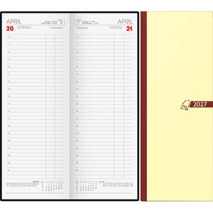 Glocken Vormerkbuch 5016564007, Chamois, Hardcover, 11 x 29,7 cm, 1 Tag = 1 Seite, Jahr 2027