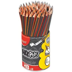Maped, Bleistift, Bleistift BLACK'PEPS, mit Radierer, 72er Köcher Härtegrad: HB, Minenstärke: 2,2 mm, dreieckig (2.20 mm, HB, 72x)