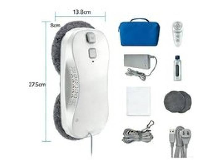 Robot Laveur Vitre Electrique - Double Pulvérisation deau rservoir deau 60mL - 3 Modes Automatiques Télécommande