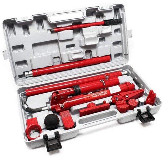 Hydraulischer Wagenheber, 10 Tonnen - Hochkohlenstoffstahl - Rot - Werkstattwagenheber - Karosserie-Reparatursatz