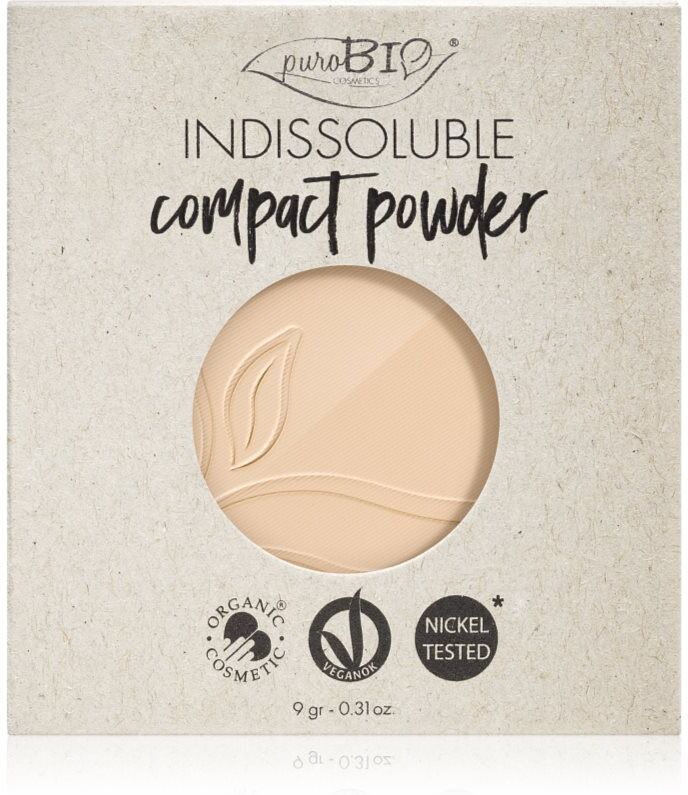 puroBIO Cosmetics Indissouble compact powder refill shade T01 9 g