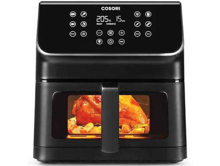 COSORI Luftfritteuse 6,2 Liter mit Fenster, 1700 W, Air Fryer mit 12 Funktionen (Backen und Braten), One-Touch-Display, Zeit und Temperatur einstellbar 75-205 ℃, 30 Papierrezepte & 50 Online