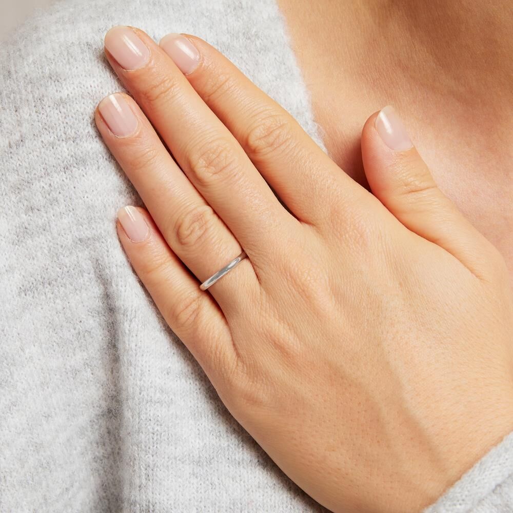 Unique Ring aus 585er Weißgold silber