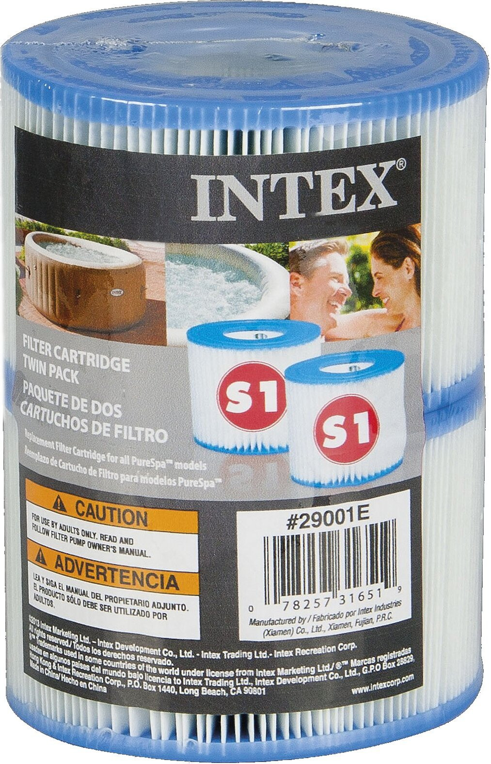 Intex Filterpatroon type S1 voor Pure Spa whirlpools, dubbele verpakking