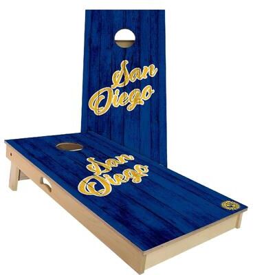 Skip's Garage San Diego Vintage Baseball Outdoor Cornhole Board Set