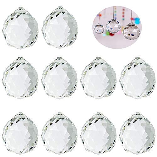 Limeow Kristallen Prisma Bal Sun Catcher Set, 10 stuks, Helder Glas, 30 mm