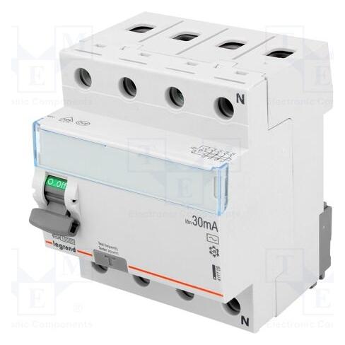 Legrand RCD-SCHALTER LE-411709 DREIPHASIG, AC-TYP 30 mA 63 A (411709)