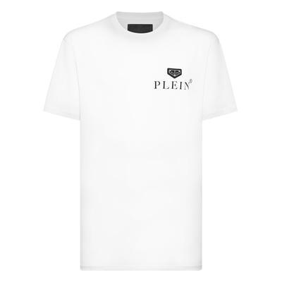 T-Shirt PHILIPP PLEIN "Philipp Plein Tm", Herren, Gr. XXL, weiß (01, weiß), Obermaterial: 100% Baumwolle, Shirts T-Shirt