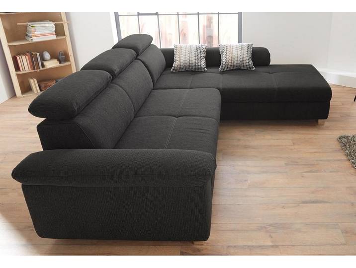 Jockenhöfer Gruppe Ecksofa Landshut L-Form, B: 295 cm, mit Schlaffunktion, Kopfteilverstellung & 2 Zierkissen