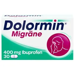 Dolormin Migräne 400 mg Ibuprofen bei Migränekopfschmerzen 30 St