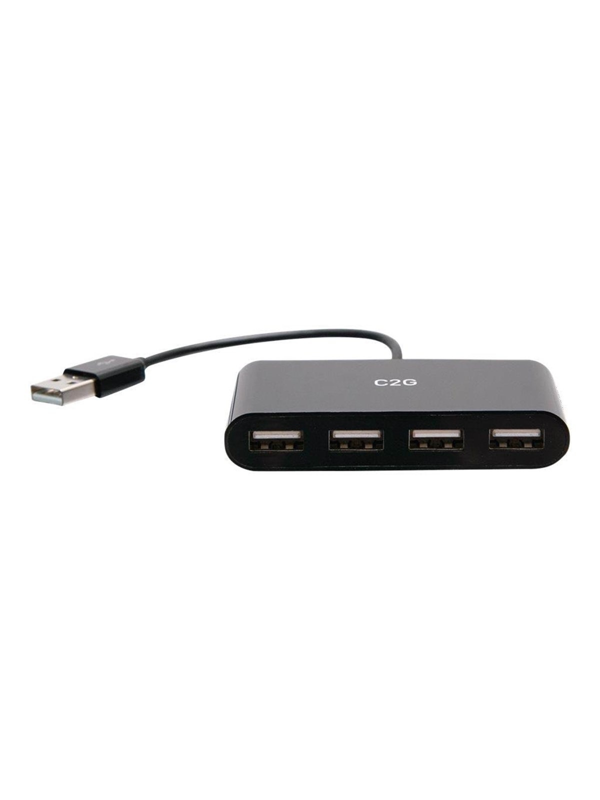 C2G 4-Port USB Hub - USB 2.0 Hub - USB Multiport Hub - 480Mbps - hub - 4 ports USB-Hubs - 4 - Schwarz