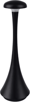 Inspire Essentials Rechargeable Portable LED Mushroom Desk Lamp With Touch Control sand Black