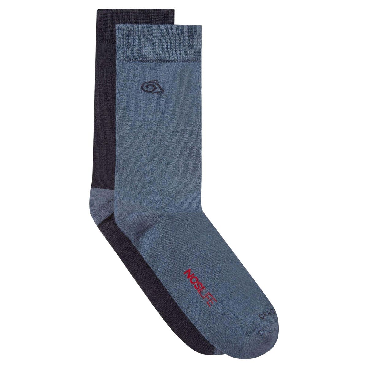 Craghoppers Nosilife Travel Twin Pack Socks blue navy / blue stone (K06) 36-38 CUH369 K06 S05