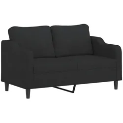 vidaXL 2-Sitzer-Sofa Schwarz 140 cm Stoff