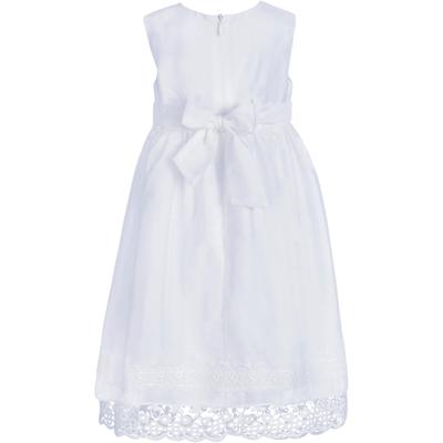 Taufkleid HAPPY GIRLS "dress", Mädchen, Gr. 98, N-Gr, ohne Ärmel, Web, weiß, Web, Obermaterial: 40% Baumwolle, 30% Polyamid, 30% Polyester, festlich, lang, eckiger Ausschnitt, Kleider
