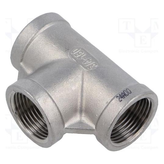 Gebo Verbinder: Dreiwegestück max.10,5bar 1.4408 Edelstahl G316 (6130-034)