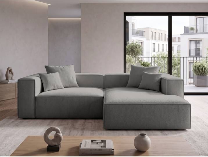 Ecksofa L Rechts Vellaro Dunkelgrau