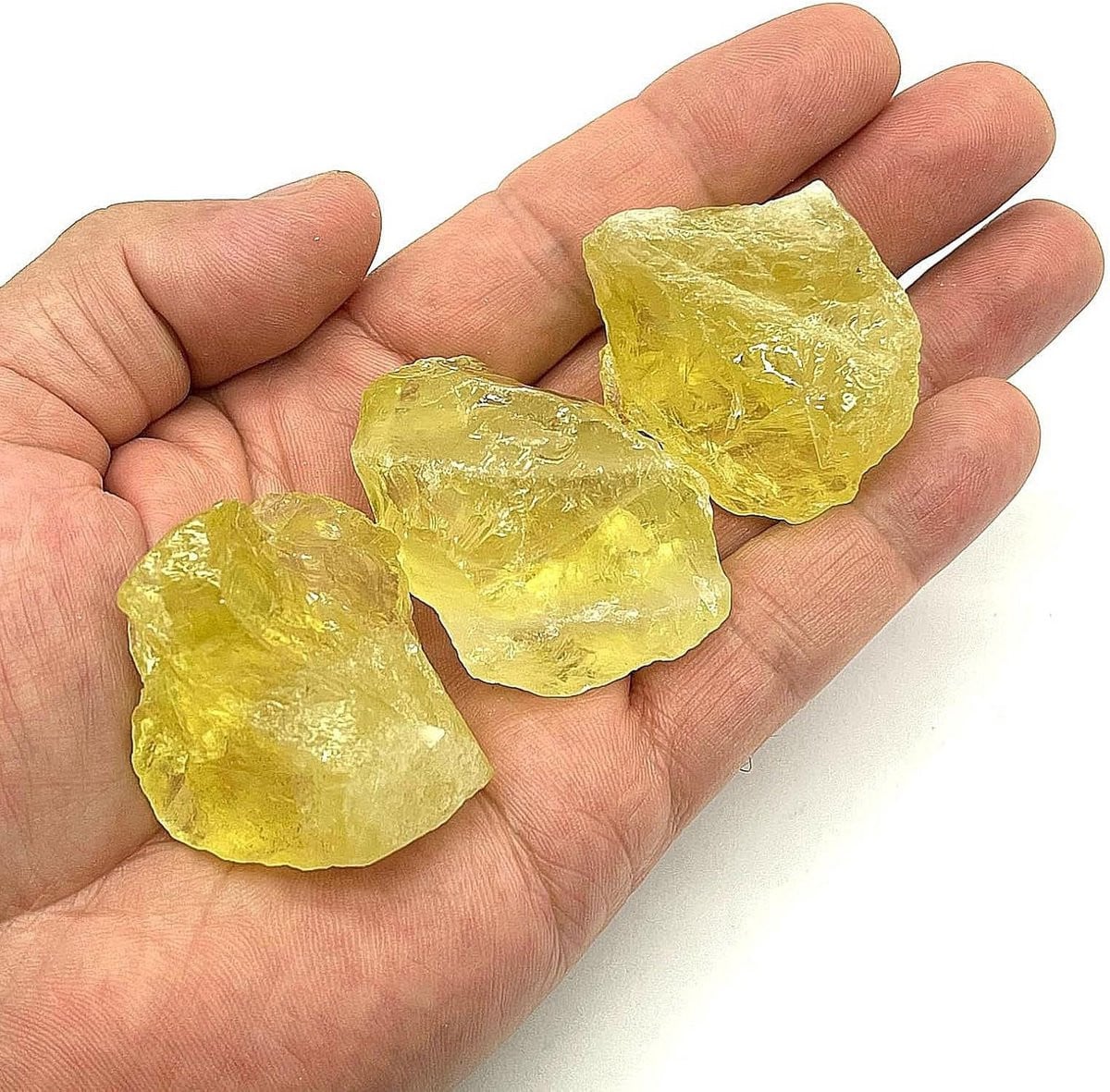 Natuursteen Kristallen Edelstenen Set voor Meditatie en Balans - Geel - 3-5 cm
