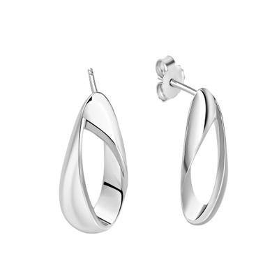 Paar Ohrhänger VIVANCE "925/- Sterling Silber rhodiniert glanz", weiß, Ohrringe, Damen, one-size, Silber 925 (Sterlingsilber)
