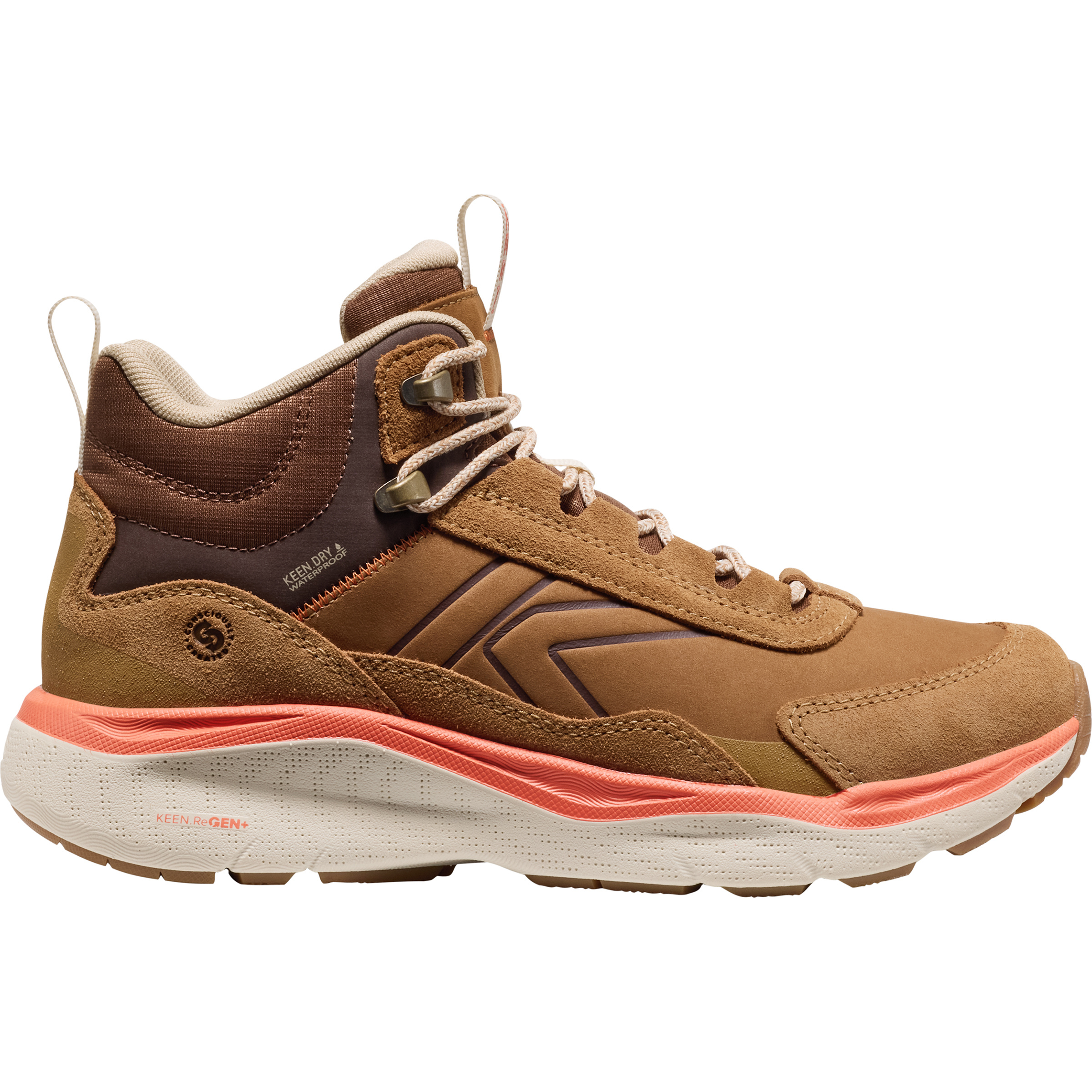 Keen Leiki Leather Mid WP Damen Wanderschuhe braun Größe 41 Lifestyle Wasserdicht