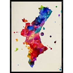 POSTER Valencia Stadtkarte A4 Rahmenlos