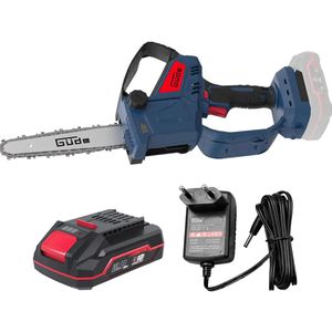 Güde Kettensäge GMK 18-201-05, 58625, Akku, 18V/2Ah, mit Akku & Ladegerät, Schwertlänge 15,8cm