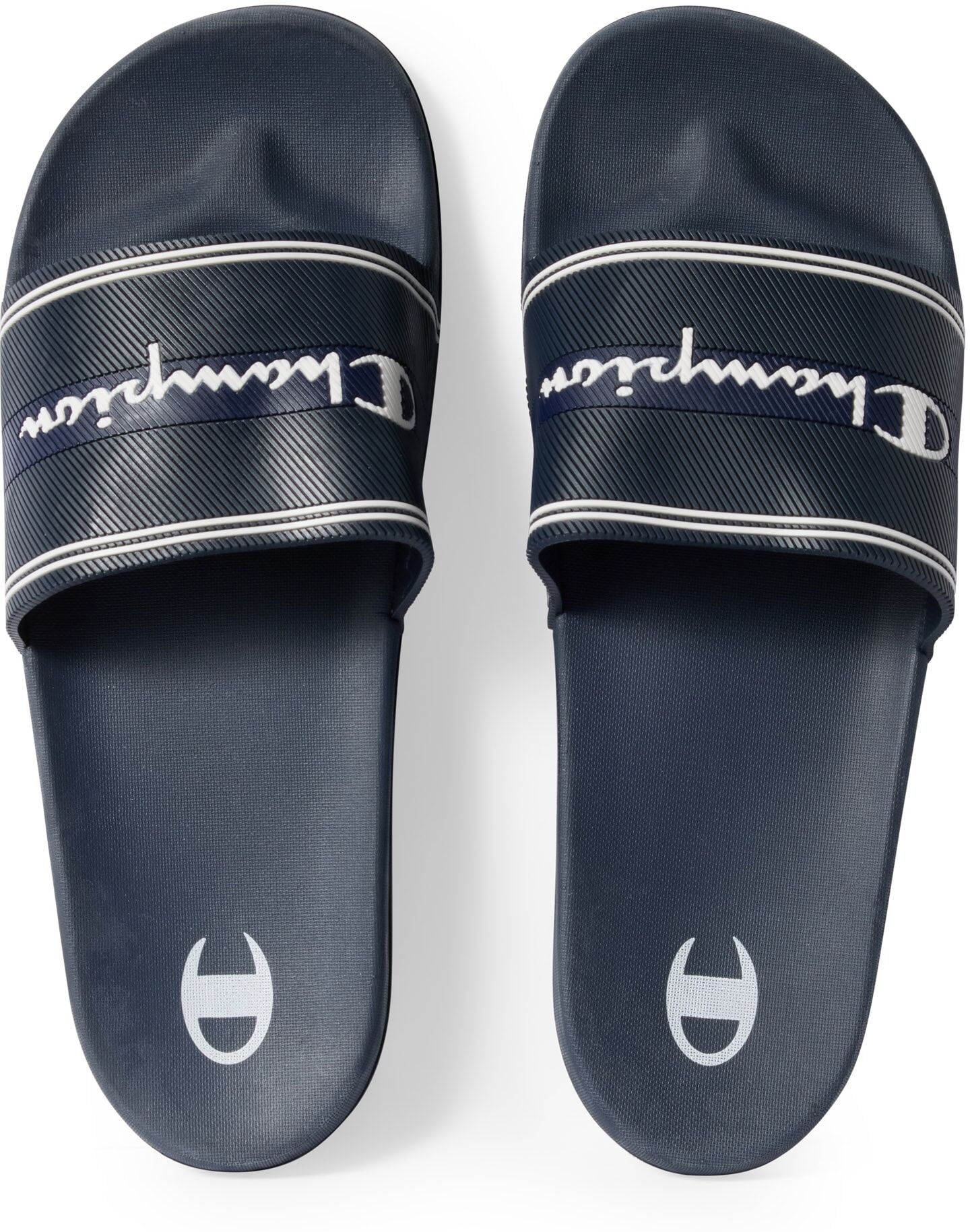Badesandale CHAMPION "JAMBIANI Slide", Damen, Gr. 39, Synthetik, wht, sil, Schuhe Badesandale, Badelatschen wht, sil 39, Synthetik