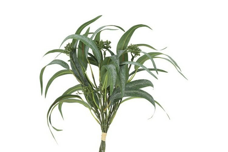 Countryfield zijden bloem Eucalyptus wit 45 cm