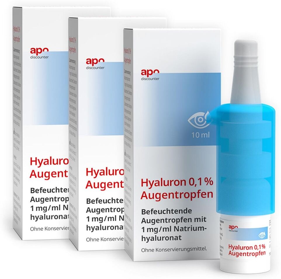 Hyaluron 0,1 % Augentropfen von apodiscounter 3x10ml